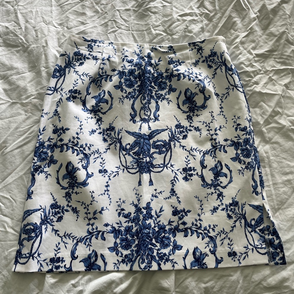La Vore White and Blue Skirt
